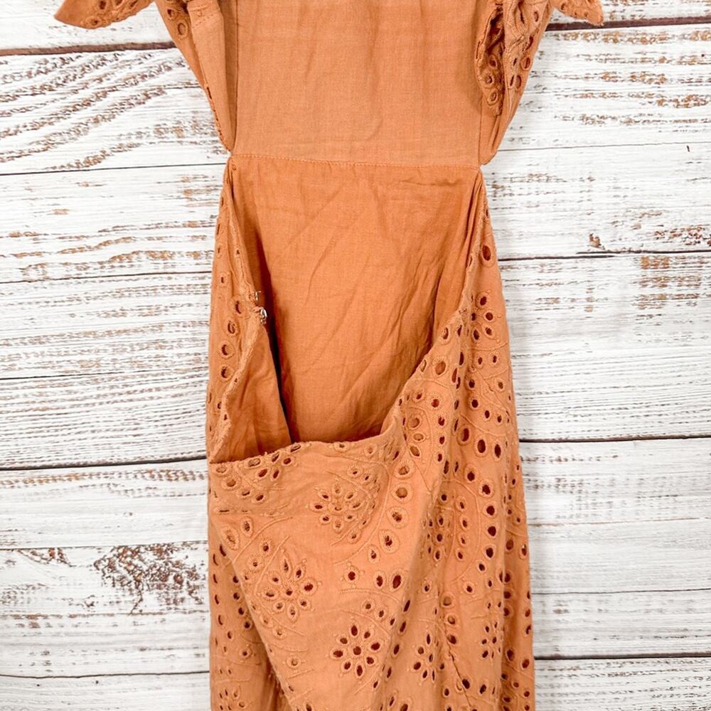 Nightcap x Carisa Rene Aimee Eyelet Copper Maxi Dress, EUC, Size XS MSRP $396 - Picture 10 of 15